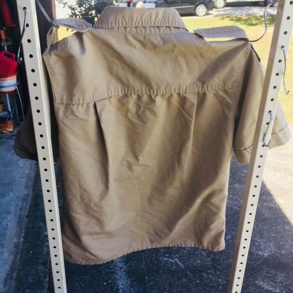 Boy Scouts Khaki Uniform Shirt BSA Size Adult Sml - Picture 2 of 3